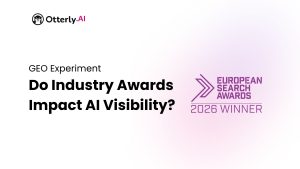Do industry awards impact AI visibility? OtterlyAI Experiment