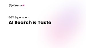 GEO Experiment - AI Search & Taste